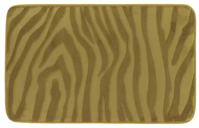 Immagine prodotto di TENDANCE: Tappetino da bagno, tappeto per il bagno, 45 x 75 cm, colore verde oliva, motivo zebrato