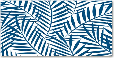 Produktbild von Tulup® Glas-Bild - 100x50 -Wandkunst - Wandbild hinter gehärtetem Sicherheitsglas  - Blumen & Pflanzen - Blätter der Palme - Blau