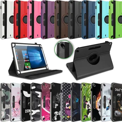 Produktbild von Universal Tablet Hülle 10 - 10.1 Zoll Tasche Schutzhülle Case Cover 360° Drehbar, Farbe:Blau