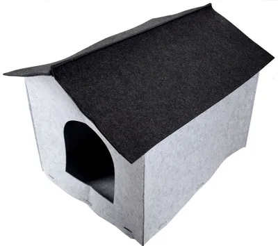 Produktbild von Filzhaus für Hund u. Katze Filzhöhle 44x40x49cm grau/anthrazit faltbar