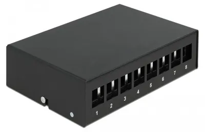 Obrázek produktu pro DELOCK Keystone patch panel 8 portů černý