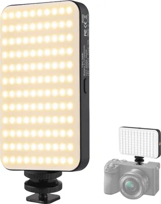 Produktbild von LED-Videoleuchte im Taschenformat, LED-Fuelllicht, Videokonferenzlicht, 2500 K šC 9000 K, dimmbar, eingebauter 3000-mAh-Akku mit Kaltschuhadapter fuer Vlog-Live-Streaming, Produktfotografie