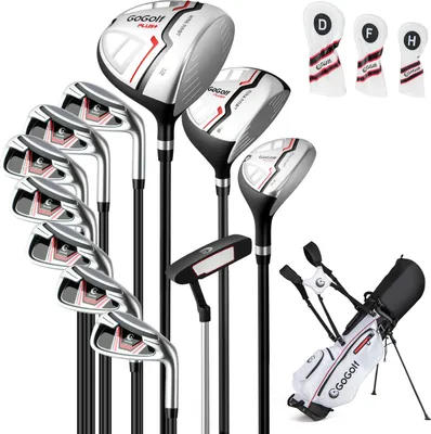 Produktbild von GOPLUS Golfschläger Set Damen, 15er Golf Set mit 460cc #1 Driver, #3 Fairway-Holz, Hybrid, Eisen (#5 #6 #7 #8 #9 #P #S) & Putter, Komplettset