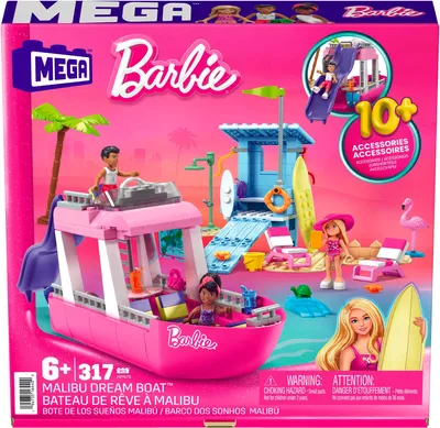 Obrázok produktu pre Loď snov MEGA Barbie Malibu - ležadlo, TV, sedacia časť, šmykľavka a slnečná paluba - od 6 rokov