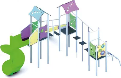 Productafbeelding van Buitenspeelplaats, recreatiegebied, kinderspeelplaats, glijbaancomplex, speelgelegenheid