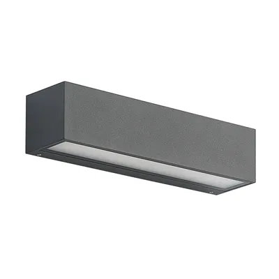 Produktbild von Arcchio LED-Wandleuchte Lengo, 25 cm, 2-flg., anthrazit, CCT