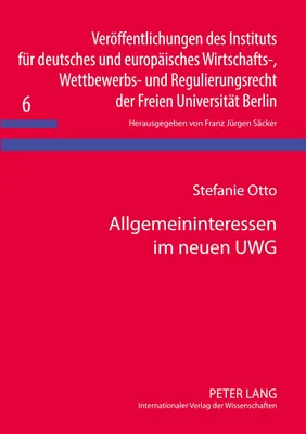 Produktbild von Allgemeininteressen im neuen UWG
