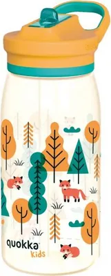 Obrázek produktu pro Quokka Kids Glow, plastová láhev s brčkem Forest, 580 ml, 40283