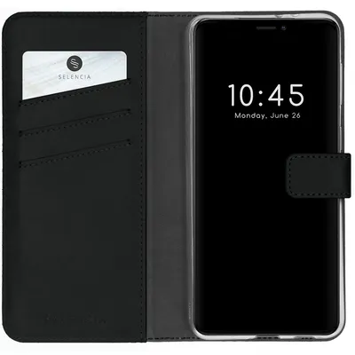 Immagine prodotto di Custodia a libro in vera pelle Selencia per iPhone 13 Mini - Nero