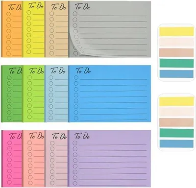 Produktbild von Famanu Selbstklebende Notizen 10 x 7 cm - 12 Farben