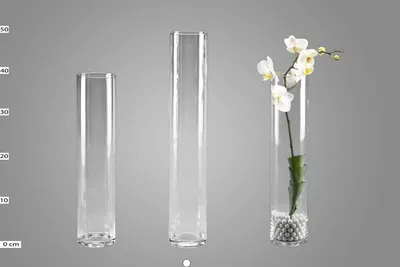 Produktbild von INNA-Glas Glasvase Sansa, Zylinder - Rund, klar, 50cm, Ø 9cm - Deko Vase - Blumenvase