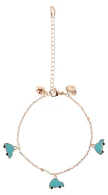 Image de Bracelet NAHIMA pour femme - or rose et turquoise, taille unique