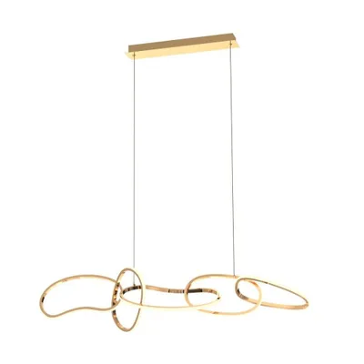 Image de Lustre LED CHOLET, or français et blanc, 56 W, 4760 lm, aluminium, dimensions : 150 x 118 x 24 cm, IP20, Zuma Line
