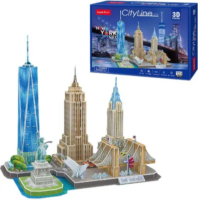 Produktbild von CubicFun Cubic Fun 3d Puzzle City Line New York City, 123 Stück(e), Gebäude, 8 Jahr(e)