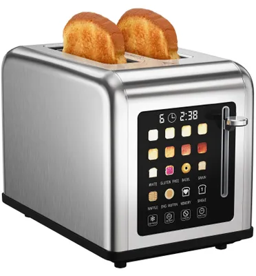 2-Scheiben-Toaster 880 W mit Brötchenaufsatz, Auftaufunktion