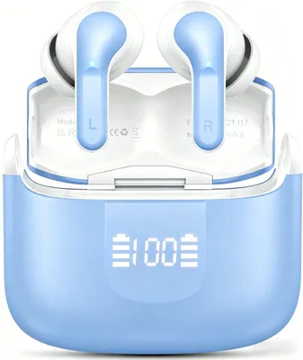 Produktbild von In Ear Kopfhörer, Bluetooth 5.4 Kopfhörer Kabellos, HiFi Stereo, 4 ENC Mikrofone, LED-Anzeige, 90 Std Spielzeit, IPX7 Wasserdicht
