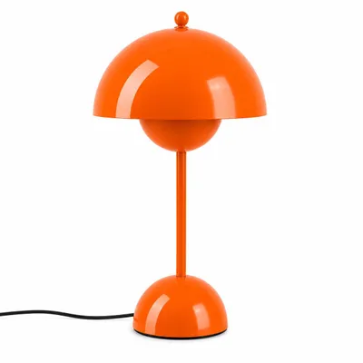 Image de Lampe de table Alpinaluz SHIMO Orange en métal, lampe de table rétro avec douille E27 et interrupteur, pour le salon, la chambre à coucher et le bureau