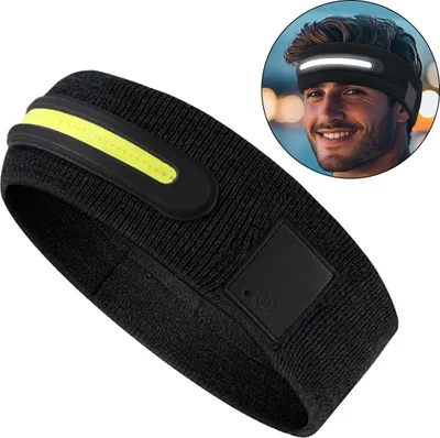 Produktbild von Outdoor-Nachtlauf LED-Stirnband – 3 Beleuchtungsmodi, atmungsaktiv & schnelltrocknend
