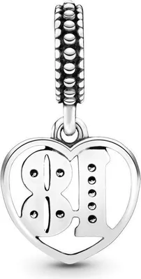 Produktbild von PANDORA Charm Anhänger Herz 18 aus 925er Silber mit Zirkonia