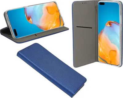Obrázek produktu pro Pouzdro typu kniha "Smart" pro HUAWEI P40 PRO Pouzdro na mobilní telefon Peněženkové pouzdro Ochranný kryt s funkcí stojánku, slot na kartu Blue
