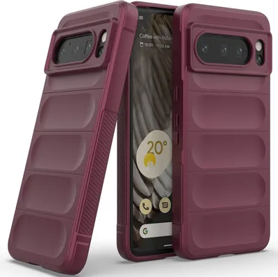Produktbild von Handyhülle für Google Pixel 8 Pro Weich TPU Silikon Stossfest Anti-rutsch Hülle bordeaux
