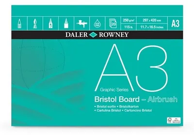Produktbild von Daler-Rowney Bristol Airbrush Papierblock