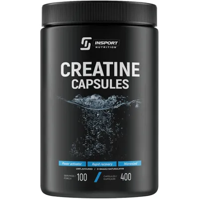 Produktbild von Kreatin Monohydrat mikronisiert 3040 mg, 400 Kapseln für Training und Sport | INSPORT