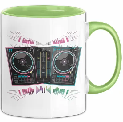 Produktbild von DJ Tasse Geschenkidee für Musikmixer Fans (Grün)