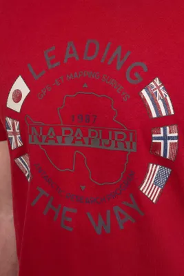 Produktbild von NAPAPIJRI - T-Shirt mit kreisförmigem Aufdruck für Männer - Größe L