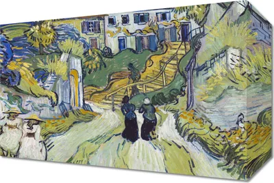 Image de Tableau 30 x 20 cm Stairway at Auvers, Van Gogh Vintage pour le salon