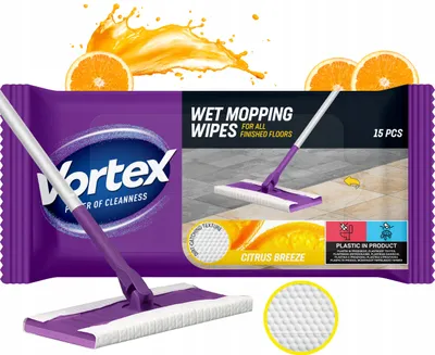 Produktbild von VORTEX Bodenreinigungstücher 15 Stück Citrus Breeze