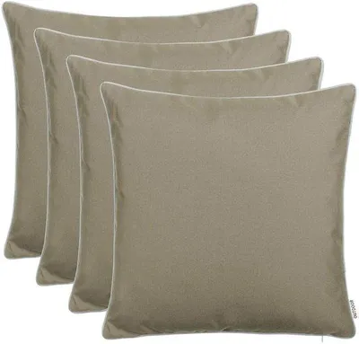 Obrázok produktu pre Uniqoos® záhradné vankúše, 45 x 45 cm – 100% polyester, výplň 350 g, lem 5 mm, vodeodolné a odolné voči nečistotám, so zipsom, vhodné na vnútorné aj vonkajšie použitie, 8 farieb
