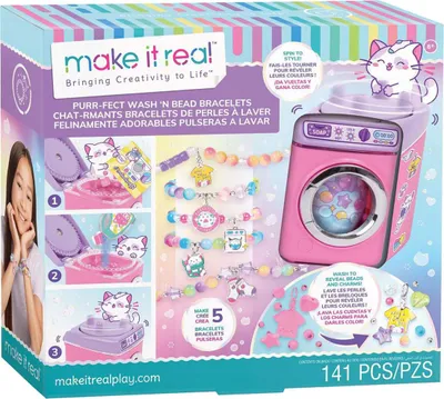 Zdjęcie produktu dla Make it Real MR1466, Zestaw do robienia bransoletek dla dzieci, 8 lat(a), Plastik, Wielobarwny, 141 szt.