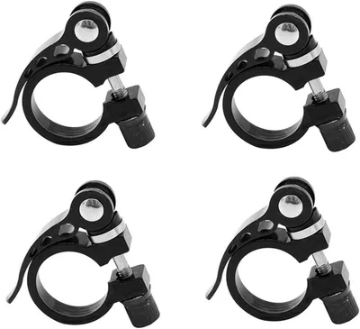 Productafbeelding van Fietszadelsluitingen, aluminium, 4 stuks, geschikt voor diameters van 25,4/28,6/31,8/34,9 mm, met snelsluiting