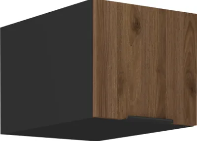 Produktbild von Kondela Oberer Küchenschrank Menzo 40 NAGU-36 1F - Schwarz / Walnuss