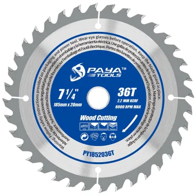 Obrázek produktu pro Pila kotoučová s tvrdokovými zuby pro řezání dřeva, rozměry 185 x 20 mm, 36 zubů