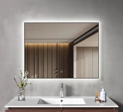 Zdjęcie produktu dla LOMAZOO lustro Lyon 80 × 60 cm, prostokątne, LED