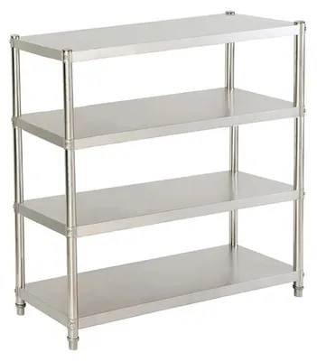 Image de Étagère en acier inoxydable - Meuble de rangement avec étagères - 120x40x150 cm - Capacité de charge maximale : 50 kg