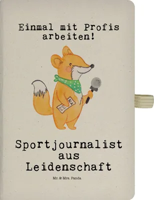 Produktbild von Mr. & Mrs. Panda Tagebuch Sportjournalist Leidenschaft - Transparent - Geschenk, Spruch, Journalist, Reisetagebuch, notizbuch, Kladde, Studium, Journal, Schreibheft