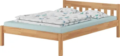Produktbild von Überlanges Doppelbett Massivholzbett 140x220 Buche Zubehör wählbar V-60.83-14-220ohne Zubehör