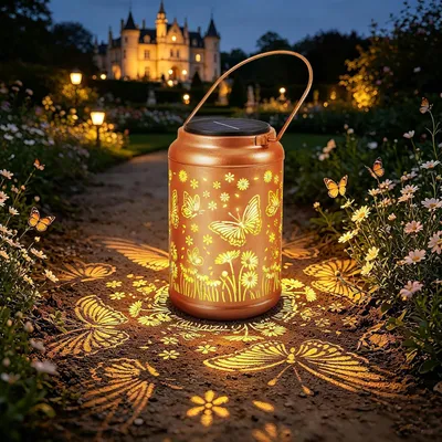 Produktbild von Solar Laterne, Vintage, IP65, warmweißes Licht, hängend, für Außenbereich