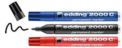 Image de Lot de 3 marqueurs permanents assortis EDDING E-2000