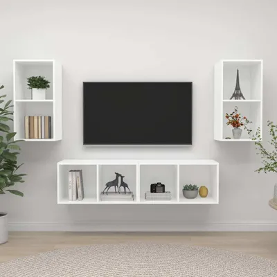 Produktbild von TV-Wandschränke 4 Stk. Weiß Holzwerkstoff 3079871