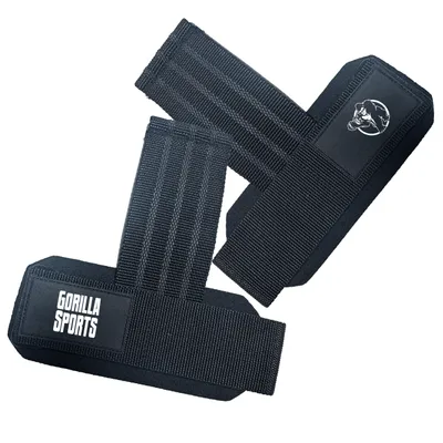Produktbild von GORILLA SPORTS® Zughilfen Krafttraining - Paar, Gepolstert, Antirutsch - Lifting Straps, Handgelenk Bandagen, Fitness Zubehör, Bodybuilding, Gym