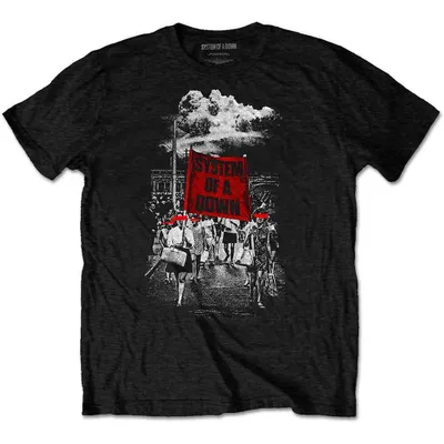 Produktbild von System of a Down Banner Marches Black L T-Shirt