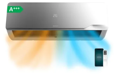 Obrázek produktu pro Klimatizace Cecotec Split AirClima 12000 Wind Connected, energetická třída A+++. Technologie invertorového kompresoru, výkon 12000 BTU, aplikace pro ovládání přes Wi-Fi