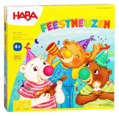Produktbild von Haba-Spiel „Feestneuzen“ – Brettspiel