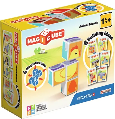 Produktbild von Geomag MagiCube Animal Friends - 4 pcs