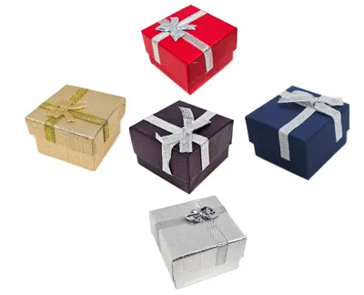 Produktbild von 10 x Ringetuis Schmuckschachtel Ringebox Schmuckkästchen Schmucketuis in 5 verschiedenen Farben
