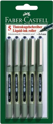 Produktbild von Tintenroller Uni-Ball eye fine 0,4 mm schwarz VE=10x5 Stück